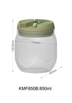 850ml ODM pp Plastic de Flessen Gemakkelijk Slot 1200ml van de Voedselrang